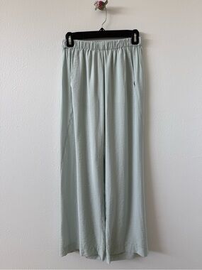 Luminary Light Sage Wide Leg Elastic Waist Pants